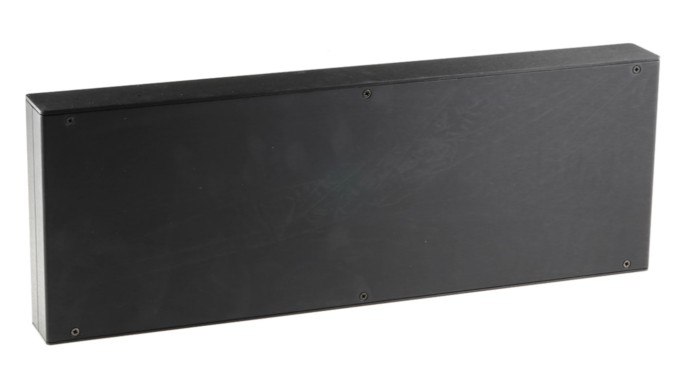 RS PRO Black Anodised Aluminium Instrument Case, 442 x 153 x 45mm