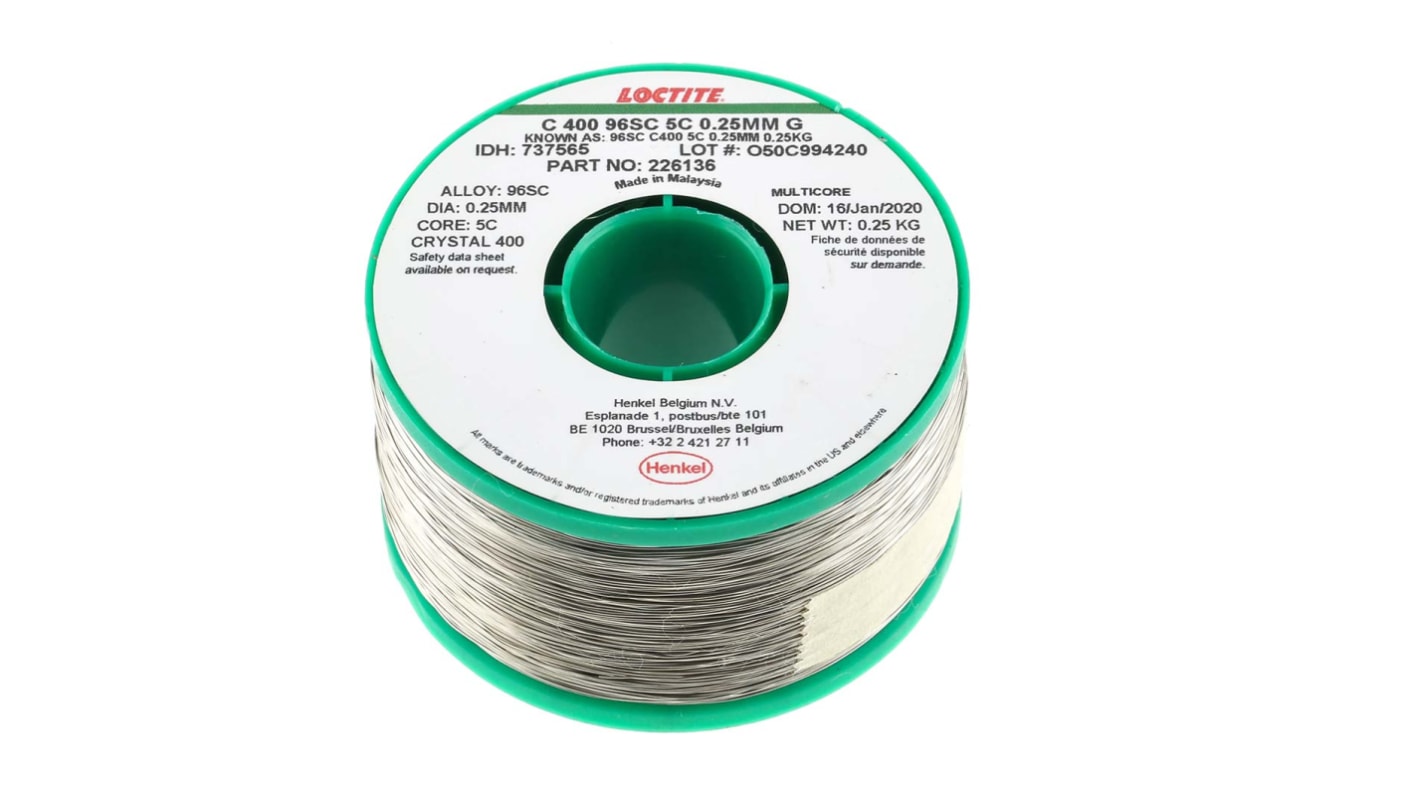 Multicore Wire, 0.25mm Lead Free Solder, 217°C Melting Point