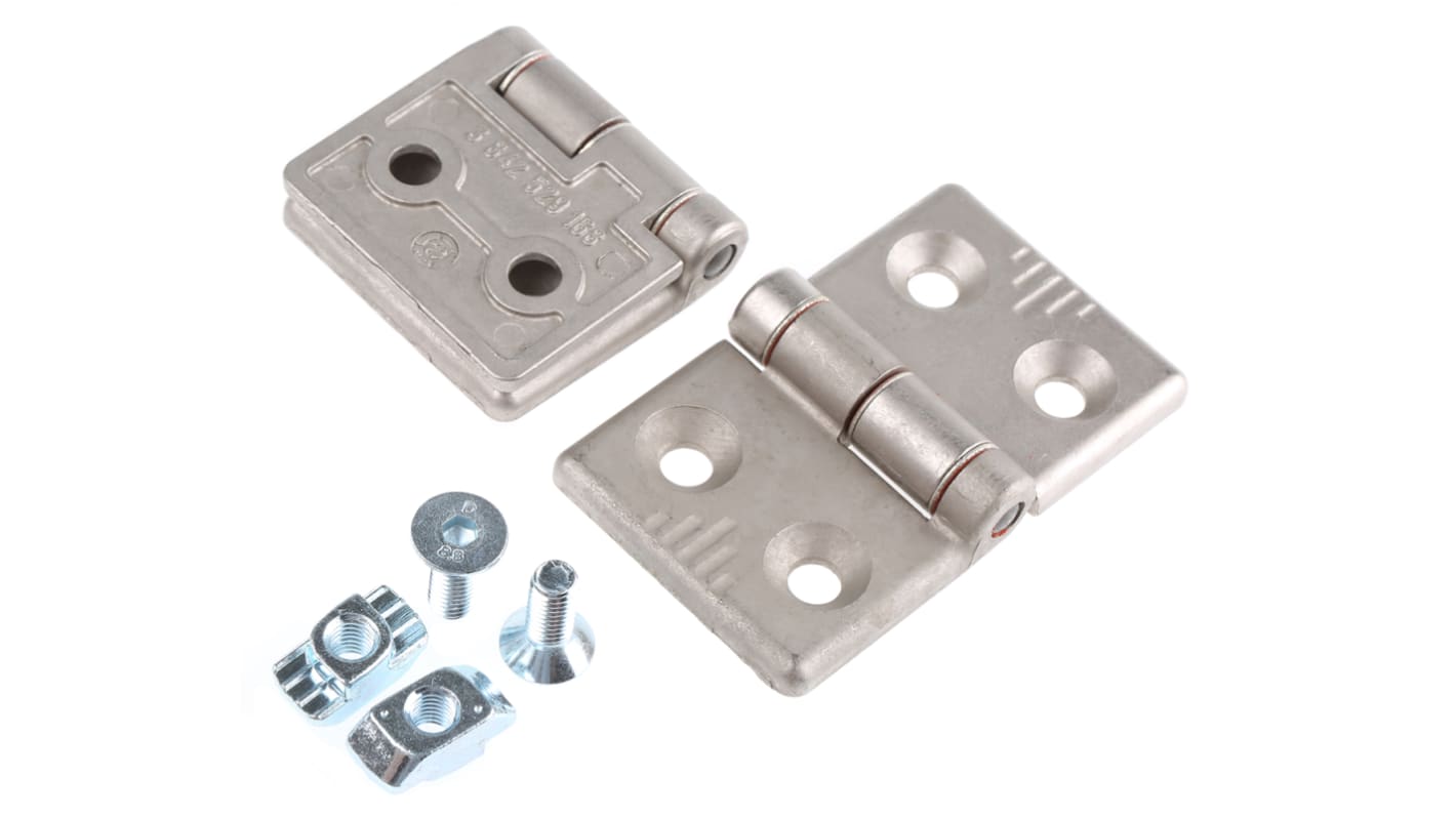 Bosch Rexroth Die Cast Aluminium Door Hinge, 6mm Slot, 40 mm Strut Profile