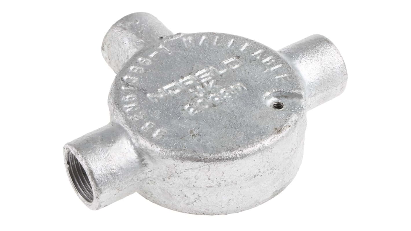 Raccordo per cavi RS PRO, Elemento a T in Acciaio Galvanizzato, 20mm