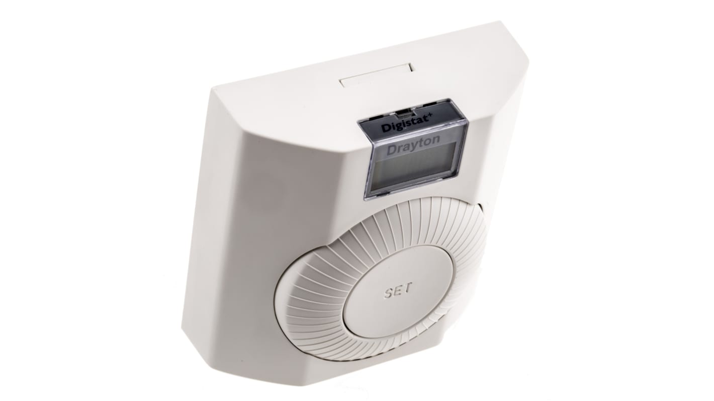Thermostat avec Afficheur LCD, commande manuelle Drayton, 1A, 1,5 V c.c.