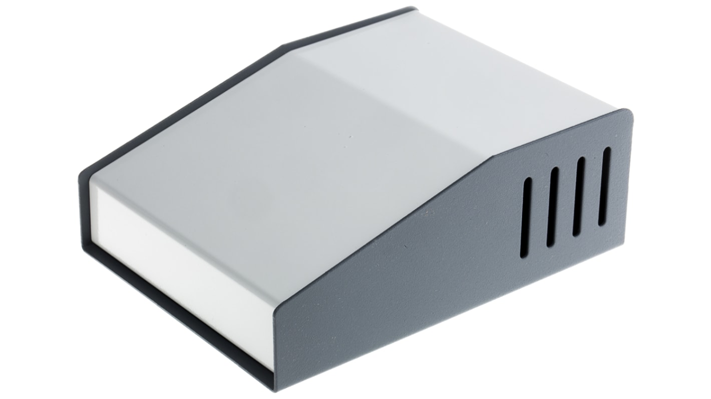 Hammond 515 Series Grey Aluminium, Steel Desktop Enclosure, Sloped Front, 159 x 117 x 58mm