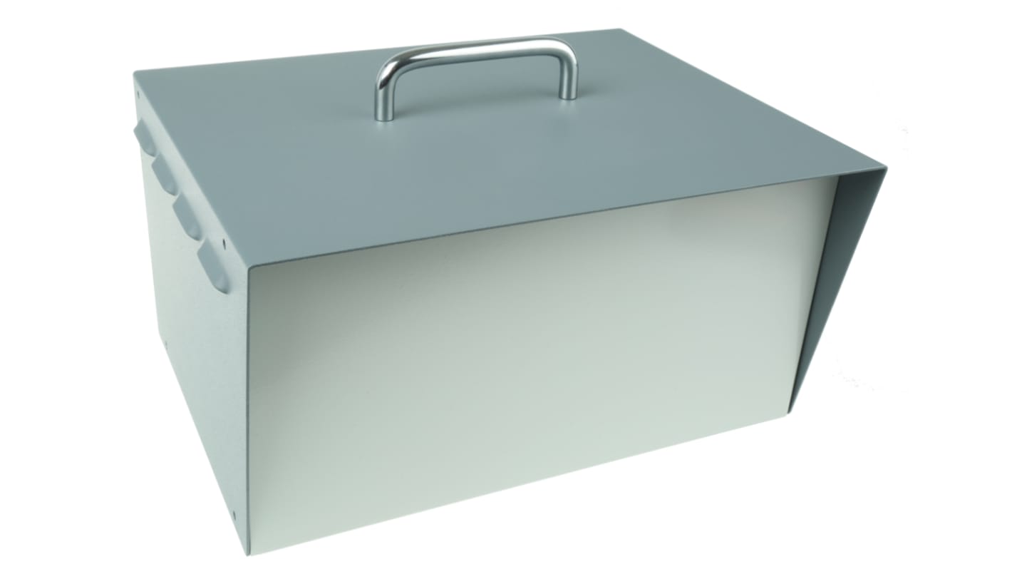 Caja para instrumentación Hammond de Acero Gris, con asa, ventilada, 197 x 298 x 159mm, IP30