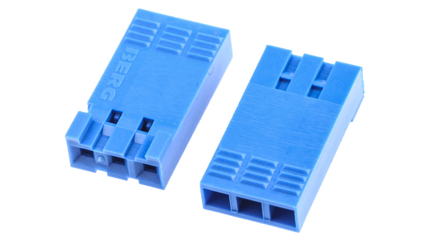 Amphenol ICC, DUBOX Female Connector Housing, 2.54mm Pitch, 3 Way, 1 Row