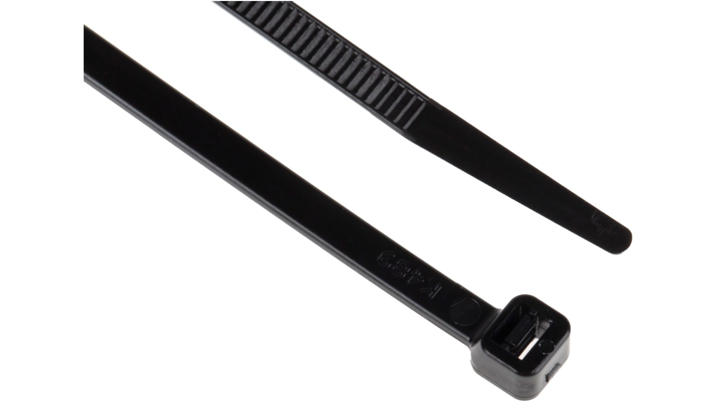 Brida RS PRO de Nylon 66 Negro, 190mm x 4.8 mm, No reutilizable