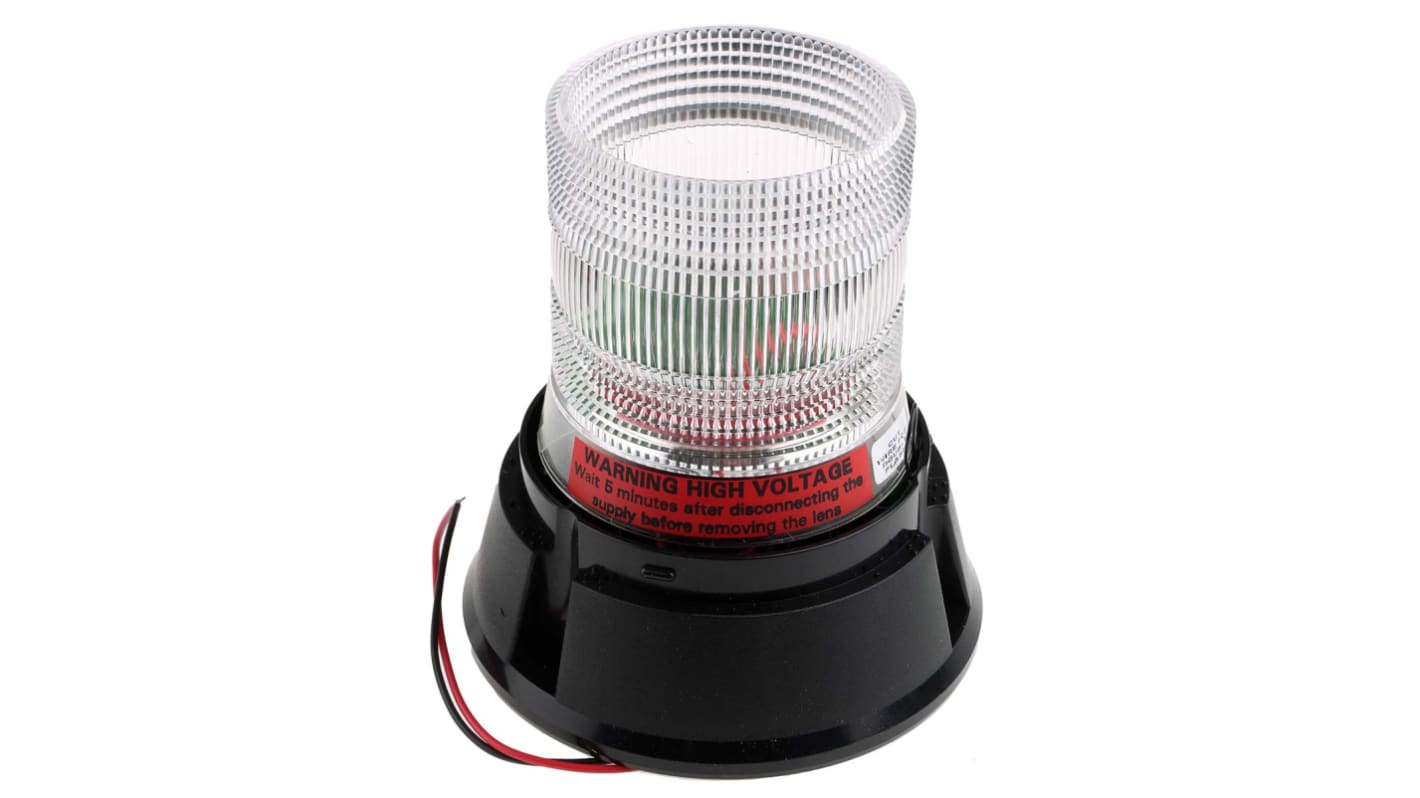 RS PRO Flashing Beacon, 10 → 30 V dc, Surface Mount, Xenon Bulb, IP56