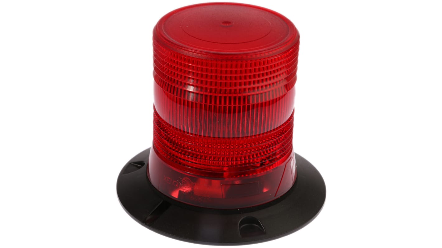 RS PRO, Xenon Blitz Signalleuchte Rot, 10 → 100 V dc, Ø 150mm x 130mm