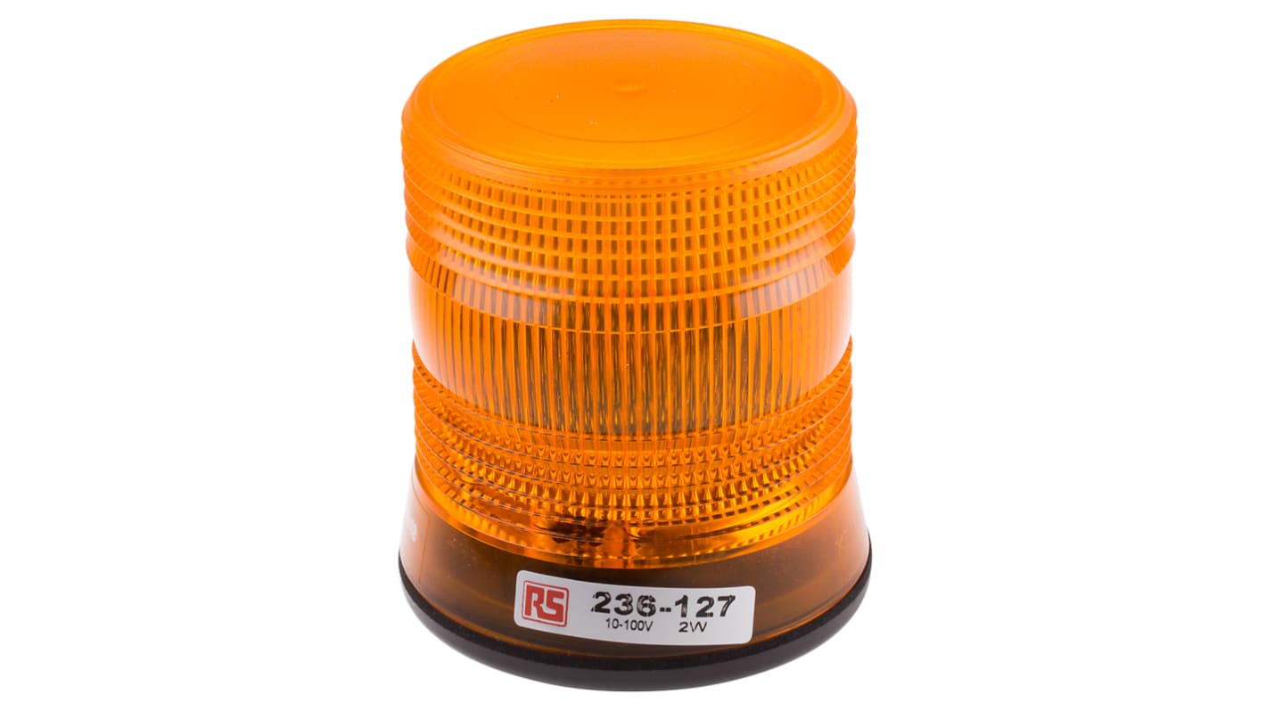 RS PRO, Xenon Blitz Signalleuchte Orange, 10 → 100 V dc, Ø 108mm x 130mm