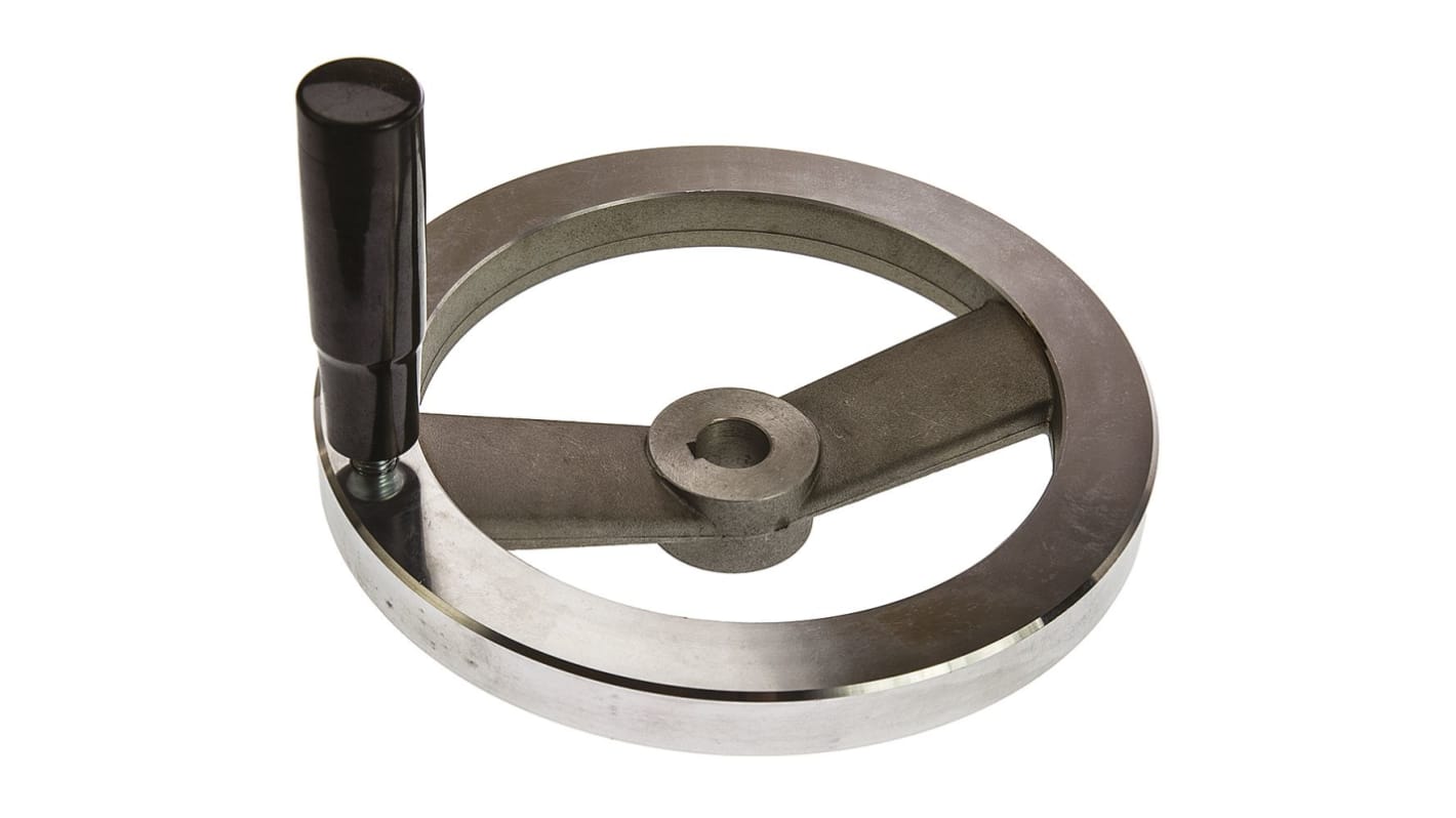RS PRO Silver Die Cast Aluminium Hand Wheel, 200mm diameter