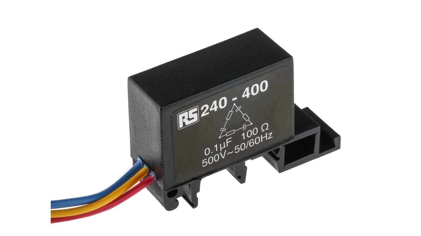 RS PRO RC Netzwerk 3 Phasen 500 V, DIN-Schienen Montage, 62 x 19 x 40mm, -40°C→+70°C