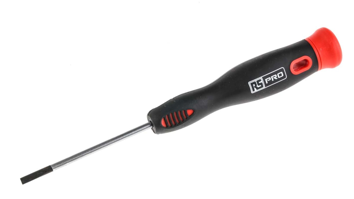 RS PRO Flat Precision Screwdriver, 3 mm Tip, 50 mm Blade, 160 mm Overall