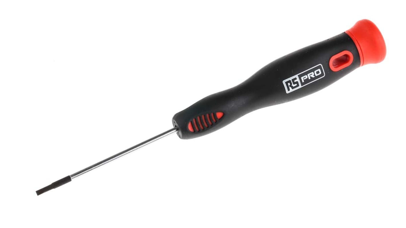 RS PRO Flat Precision Screwdriver, 2 mm Tip, 50 mm Blade, 160 mm Overall
