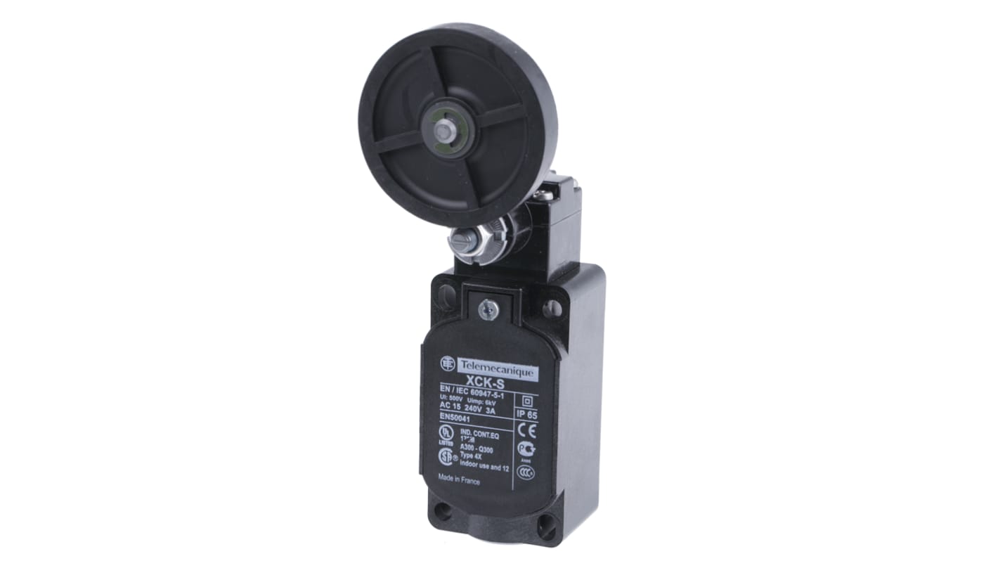 Telemecanique Sensors OsiSense XC Series Lever Limit Switch, NO/NC, IP65, DP, Plastic Housing, 240V ac Max, 3A Max