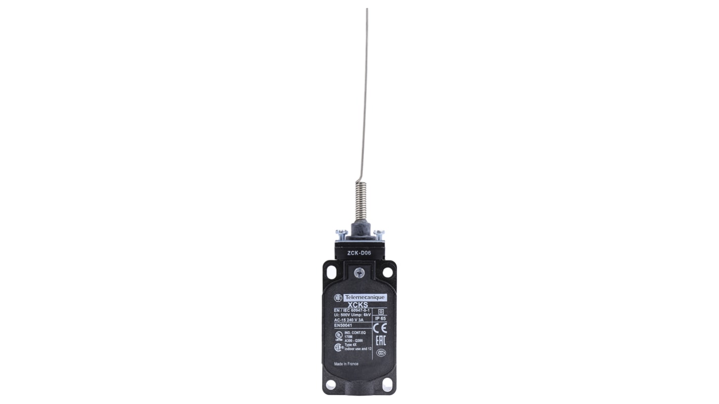 Telemecanique Sensors OsiSense XC Series Coil Spring Limit Switch, NO/NC, IP65, DP, Plastic Housing, 240V ac Max, 10A