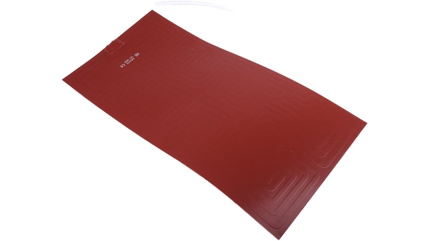 Tapis chauffant en silicone Rectangle RS PRO, 12 V c.c., 80 W, 200 x 400mm