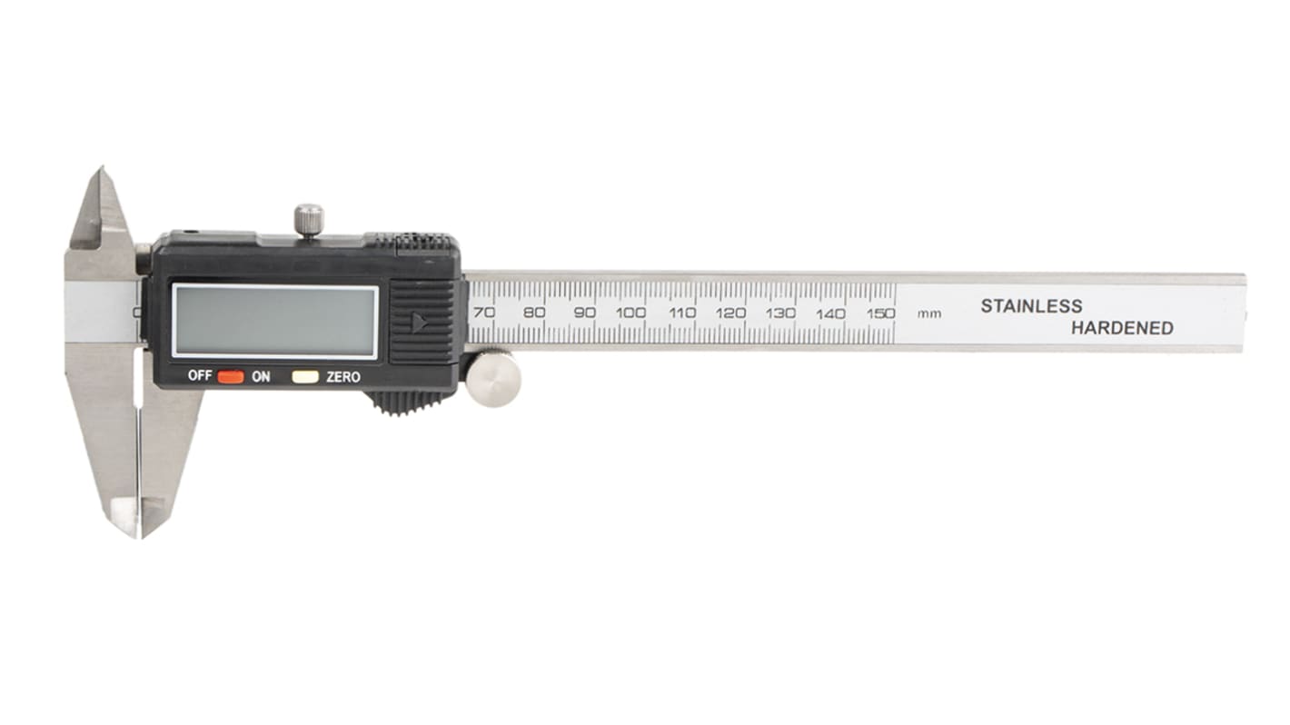 Suwmiarka 150mm Sprawdzian szczękowy cyfrowy RS PRO Cyfrowe 0,03 mm