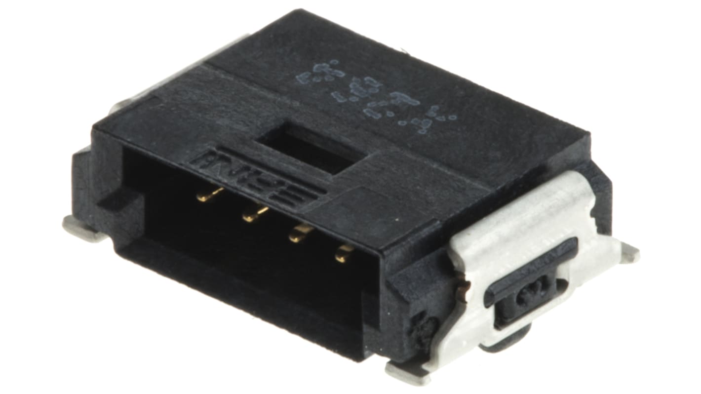 Konektor PCB, řada: MiniBridge, Vodič-Deska, počet kontaktů: 4, počet řad: 1, rozteč: 1.27mm izolace pájením, orientace