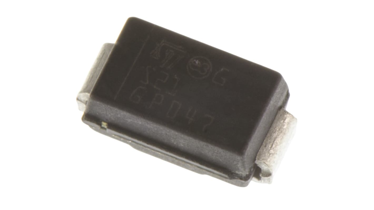 STマイクロ,  整流ダイオード, 2A, 100V 表面実装, 2-Pin DO-214AC (SMA) ショットキー 650mV