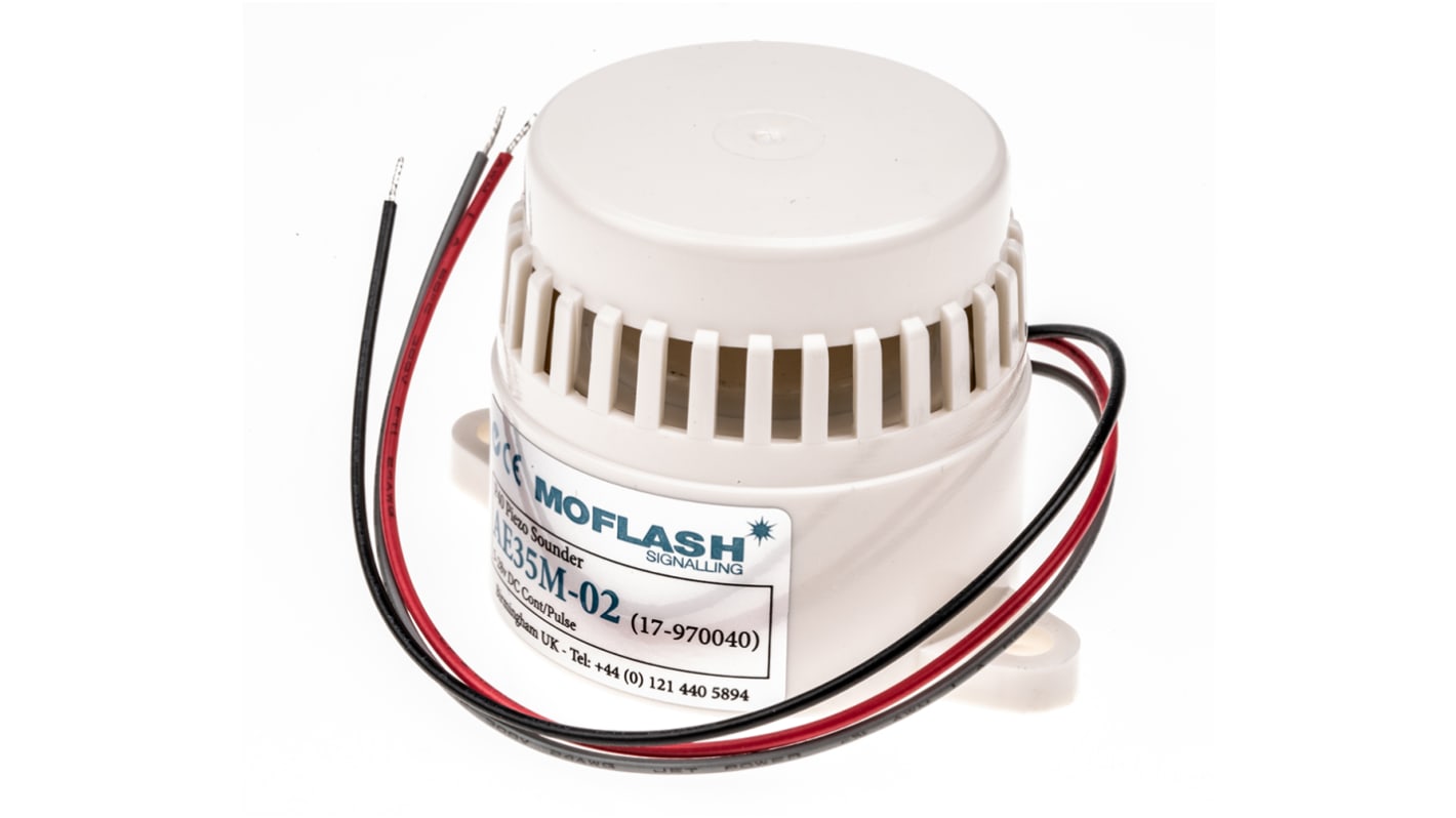Klakson 12 V, 24 V 100dB Montaż panelowy Moflash 2-tonowy IP30 Alarm