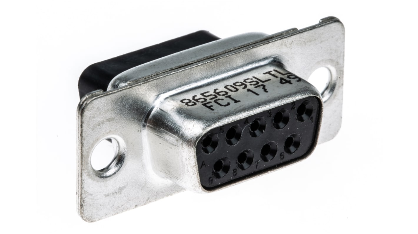 865609SLTLF | Amphenol ICC 8656 9 Way Cable Mount D-sub Connector ...