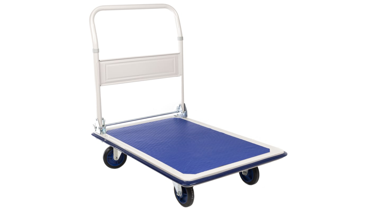 Chariot de manutention RS PRO, Charge 300kg, 608 x 907 x 870mm A plat Pliable