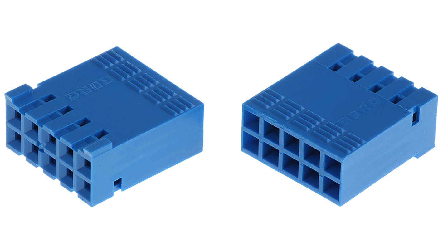 Amphenol ICC Csatlakozó ház, DUBOX sorozat, távolság: 2.54mm, 10 érintkezős, Egyenes, Nő, rögzítés: Kábelre szerelhető