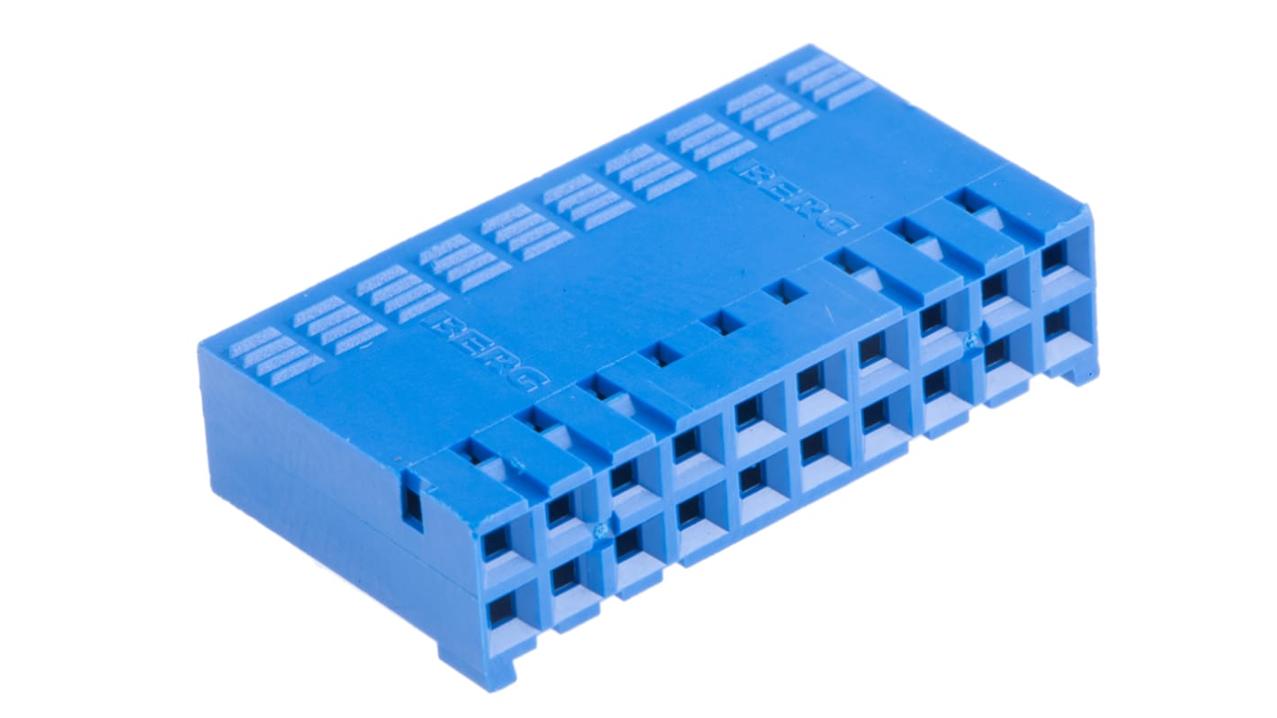 Carcasa de conector Amphenol ICC 65239-010LF, Serie DUBOX, paso: 2.54mm, 20 contactos, 2 filas, Recto, Hembra, Montaje