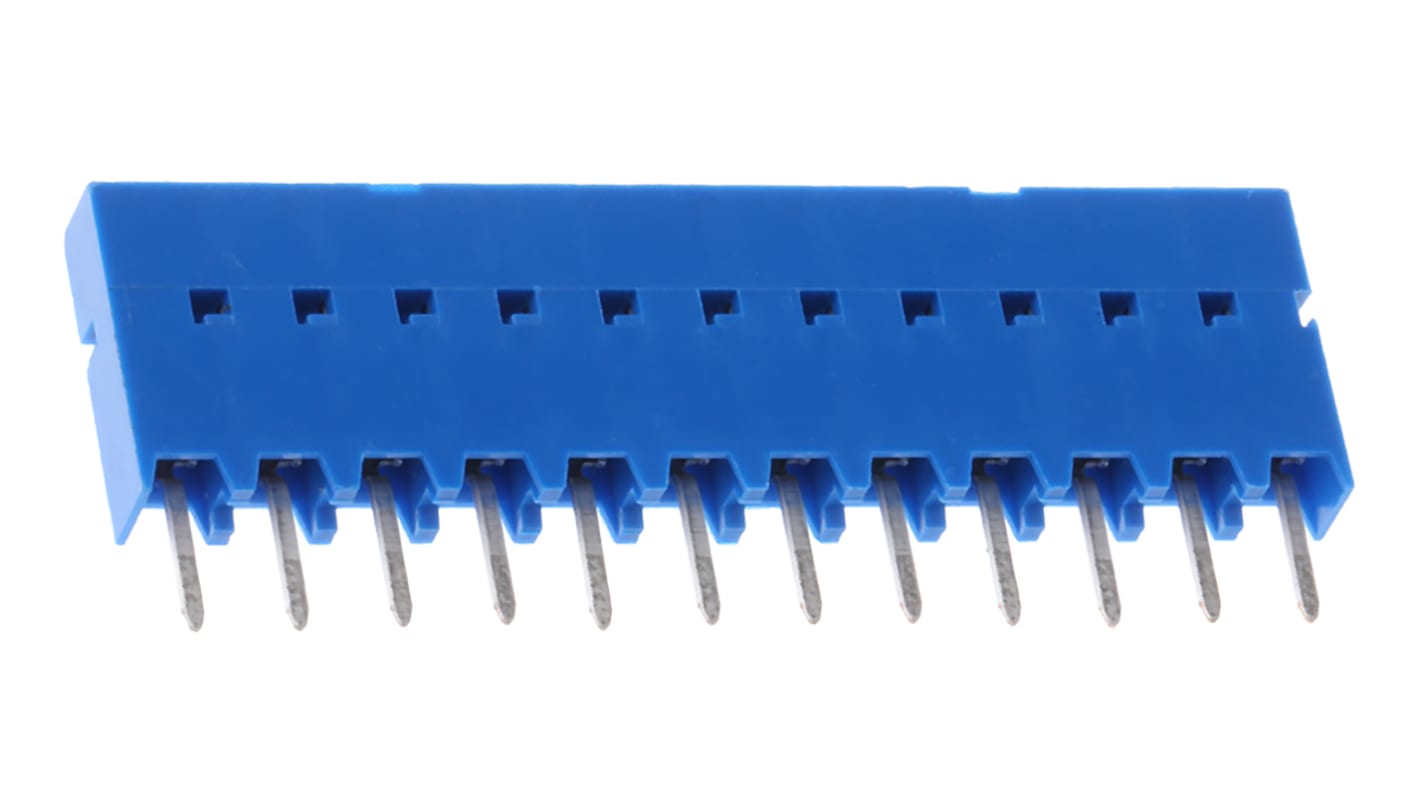 Presa PCB Amphenol ICC, 12 vie, 1 fila, passo 2.54mm, Montaggio con foro passante