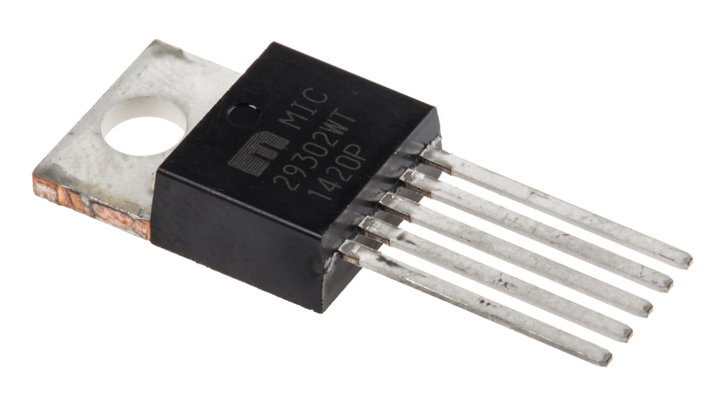 Microchip MIC29302WT, 1 Low Dropout Voltage, Voltage Regulator 3A, 1.25 → 26 V 5-Pin, TO-220