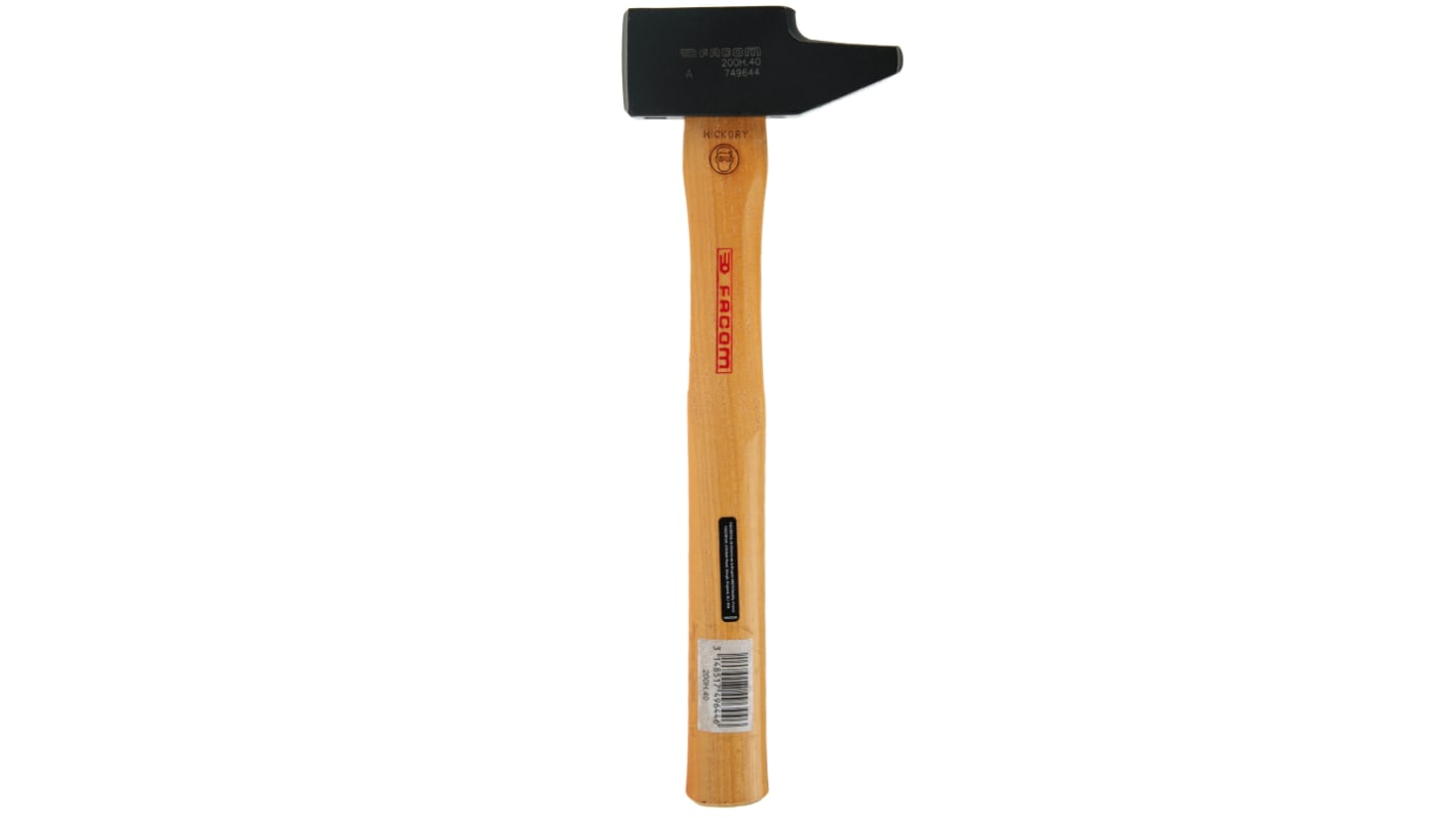 Facom Hammer, Schlosserhammer aus Stahl Hickory-Holz-Stiel 1kg 330 mm