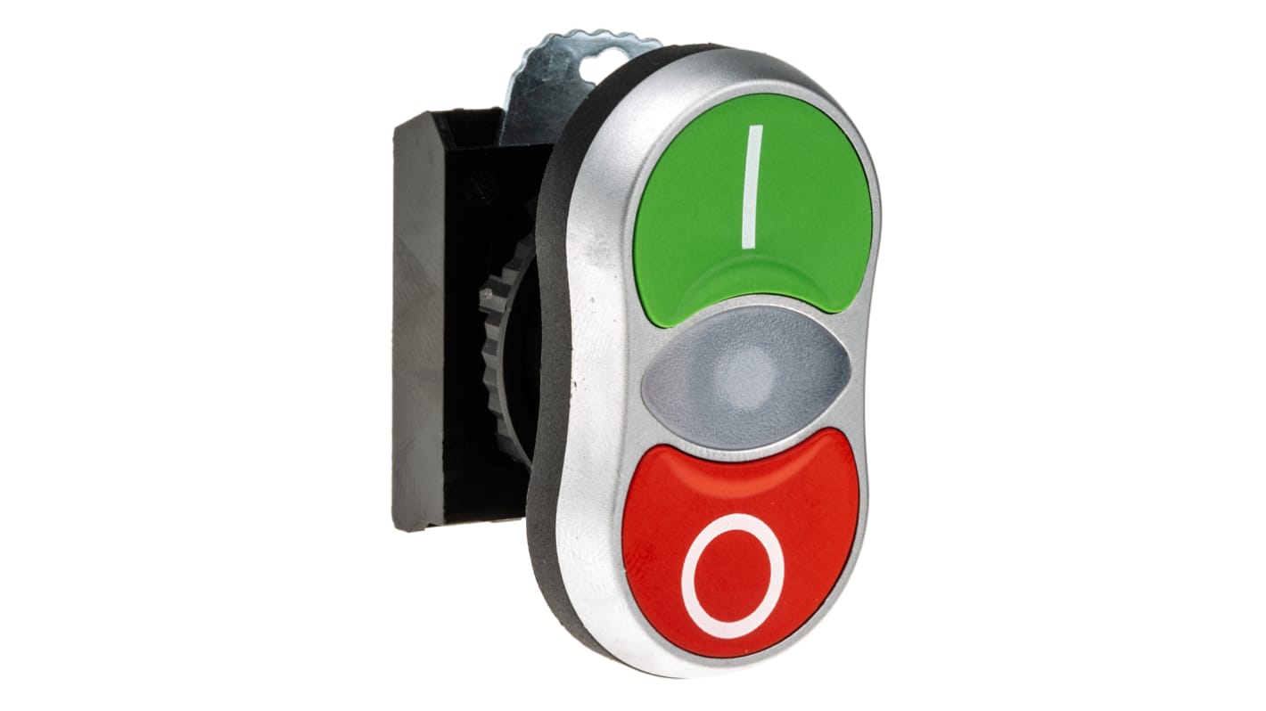 BACO Green, Red Illuminated Spring Return Push Button Head, 22mm Cutout, IP66