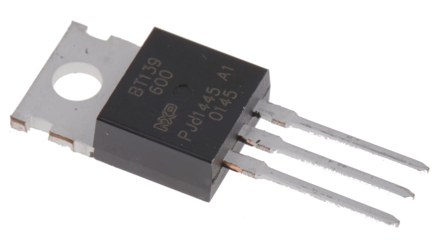 BT139-600,127, TRIAC 16A, 600V 600V 70mA 1.5V, 3 ben, TO-220AB