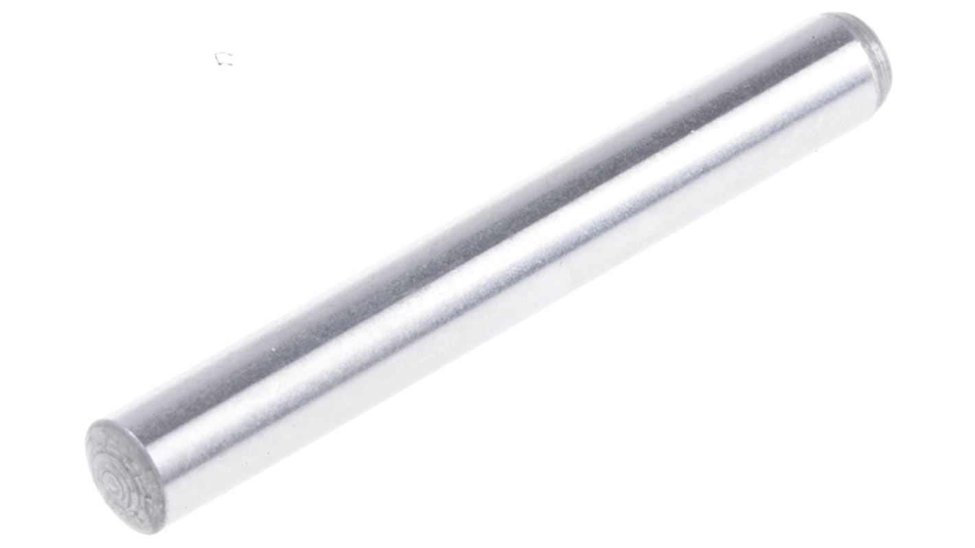 Styrestift, cylinderstift, Blank Stål, Diameter: 4mm, L: 32mm