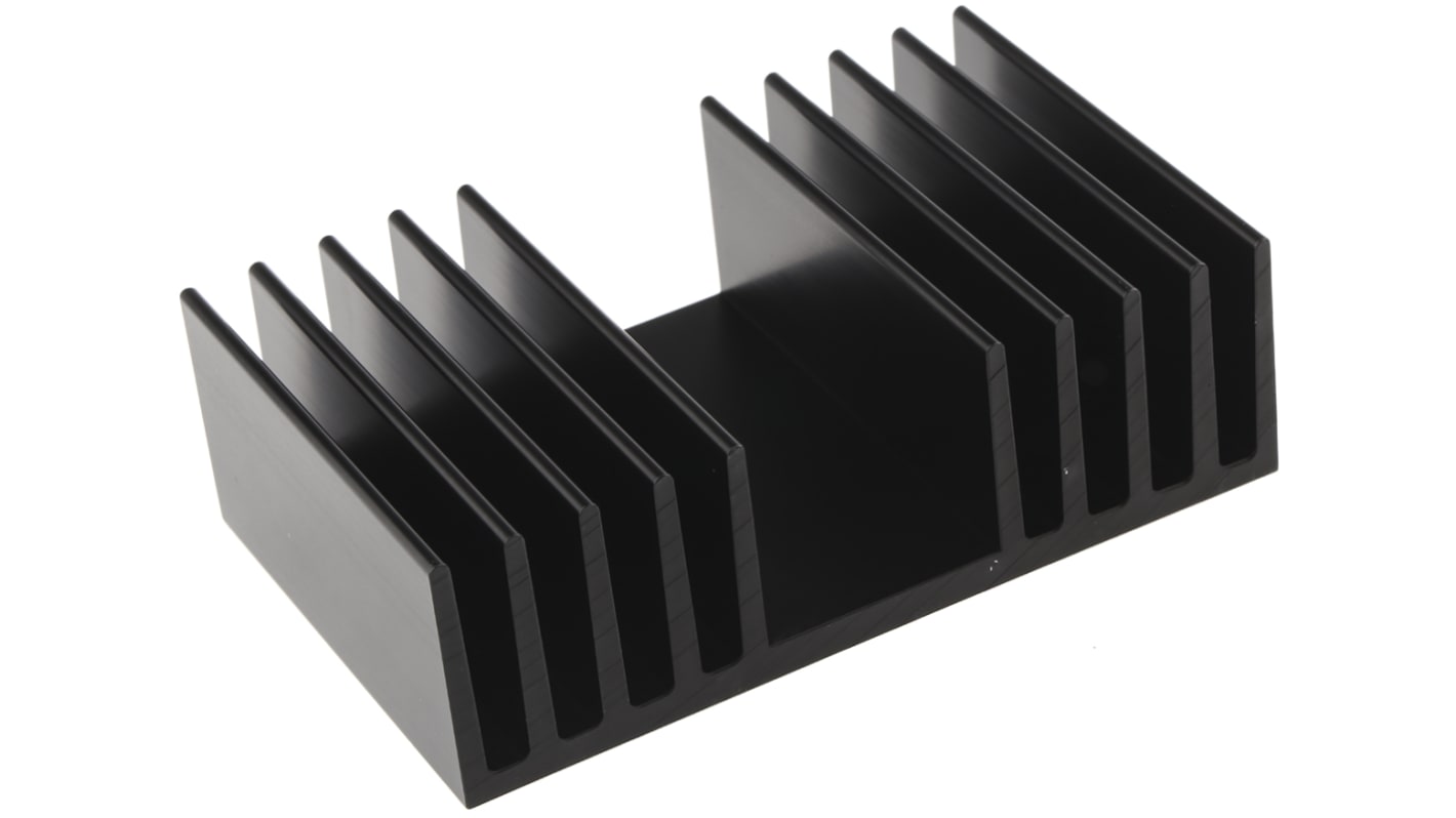 Heatsink, Universal Rectangular Alu, 1.2K/W, 75 x 120 x 37mm RS