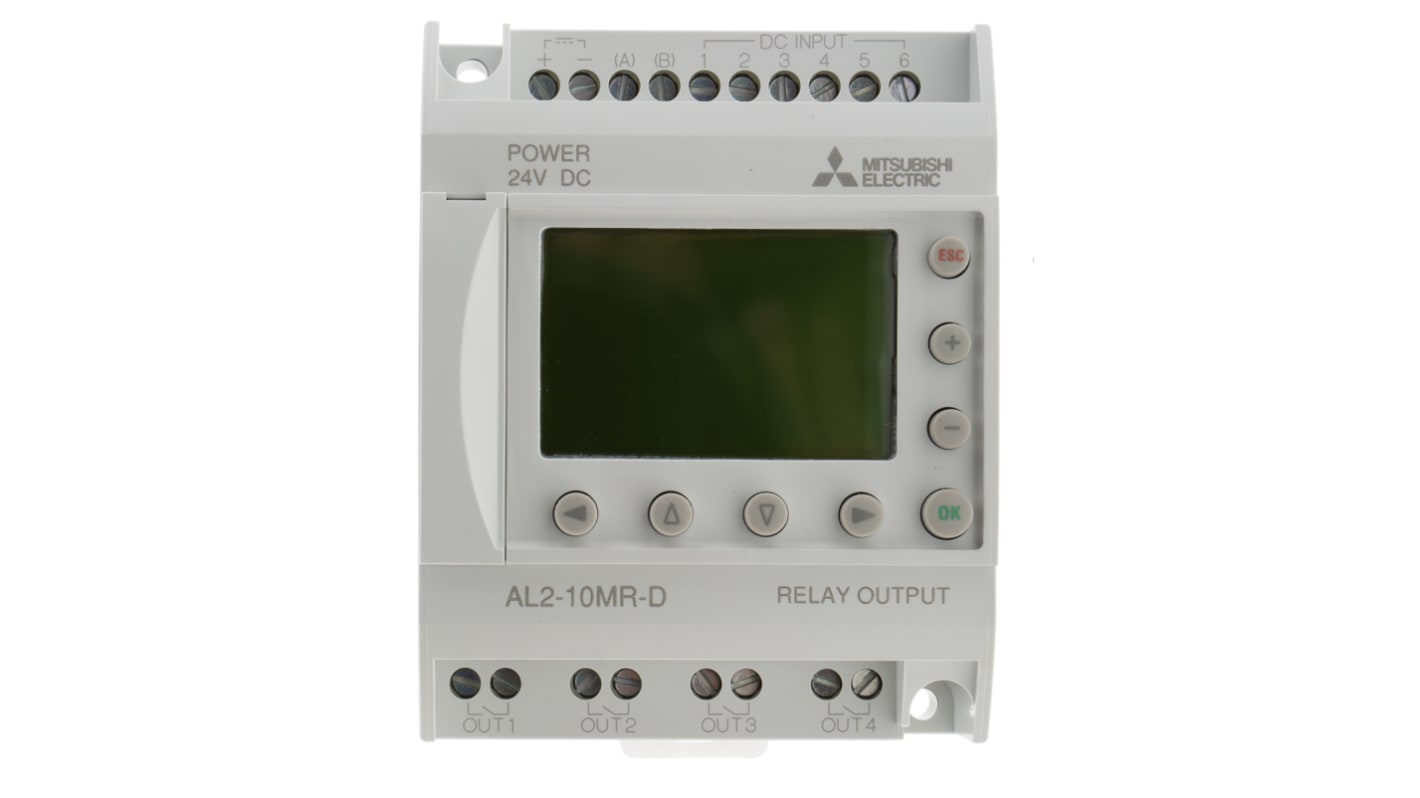 Mitsubishi Electric Alpha 2 Series Logic Module, 24 V dc Supply, Relay Output, 6-Input, Digital Input