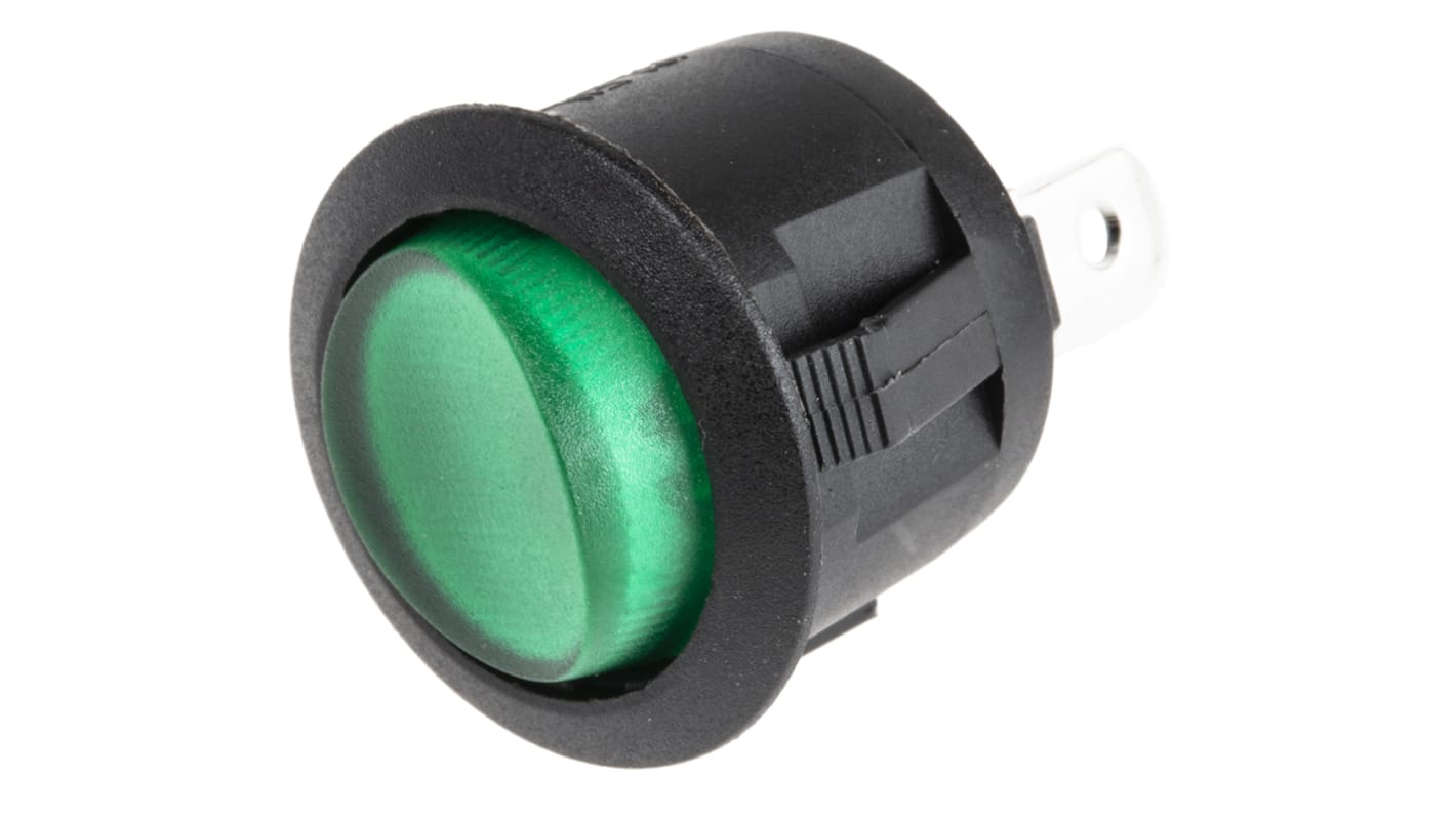 Interruttore a bilanciere RS PRO, SPST, On-Off Illuminato, Verde