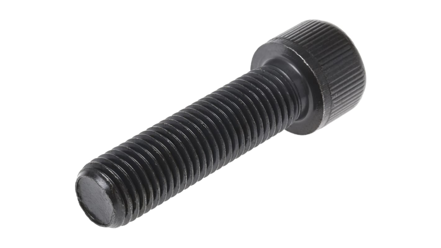 RS PRO M16 x 60mm Hex Socket Cap Screw Black, Self-Colour Steel