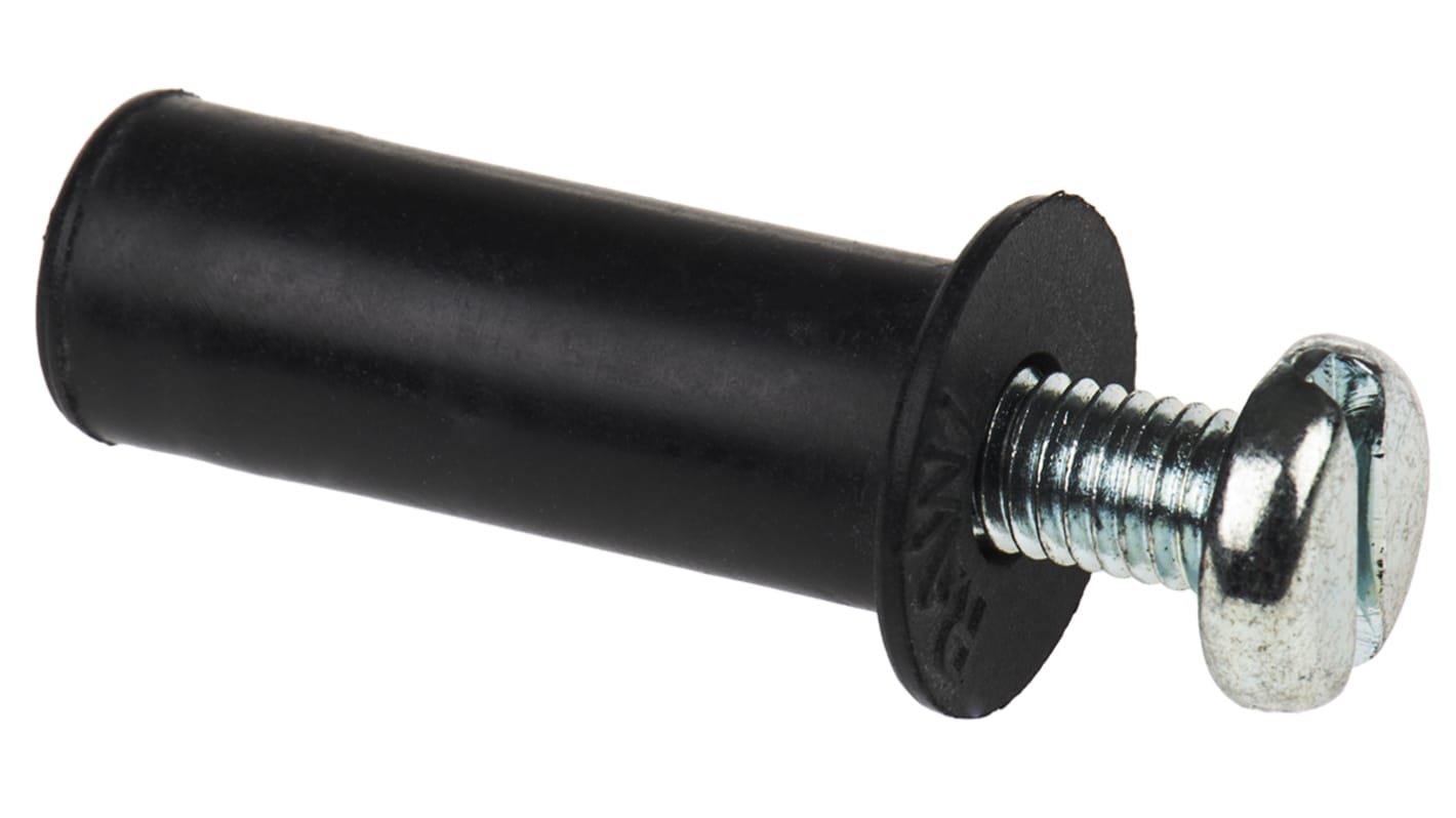 RRNTM5X30 RawlPlug Black Rubber, Steel Wall Plug, 26.1mm Length