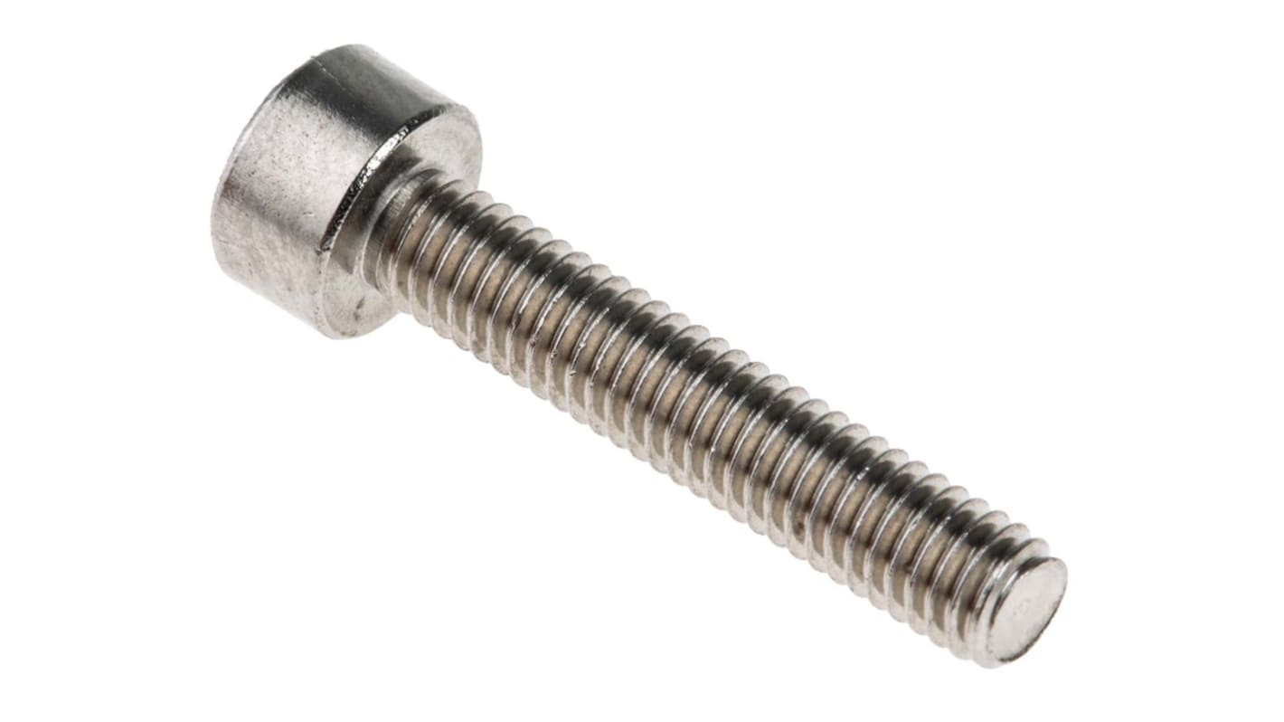 Tornillo Allen de cabeza cilíndrica RS PRO, M3 x 16mm, paso de rosca 0.5mm, de Acero Inoxidable