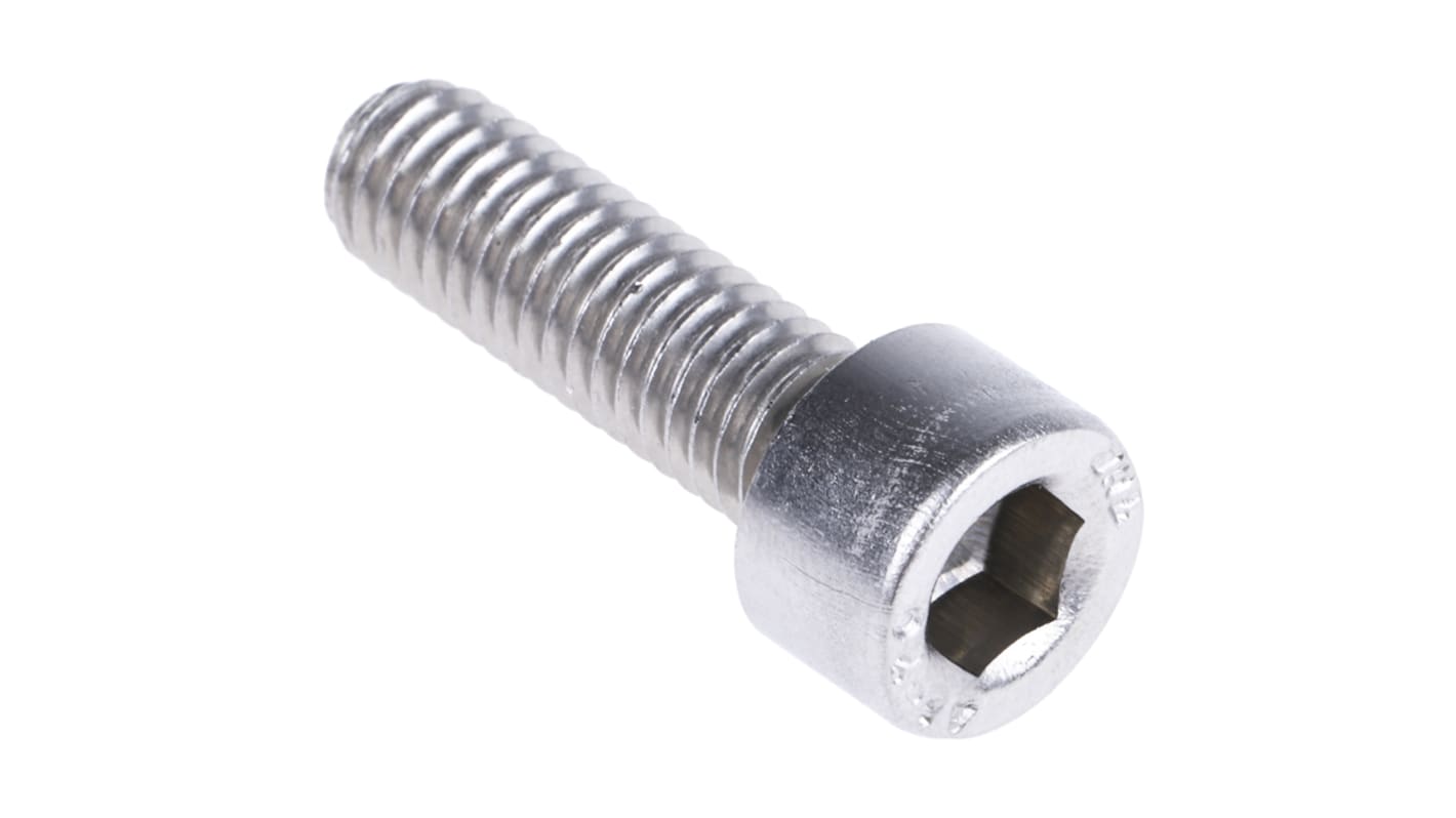 RS PRO M6 x 20mm Hex Socket Cap Screw Stainless Steel