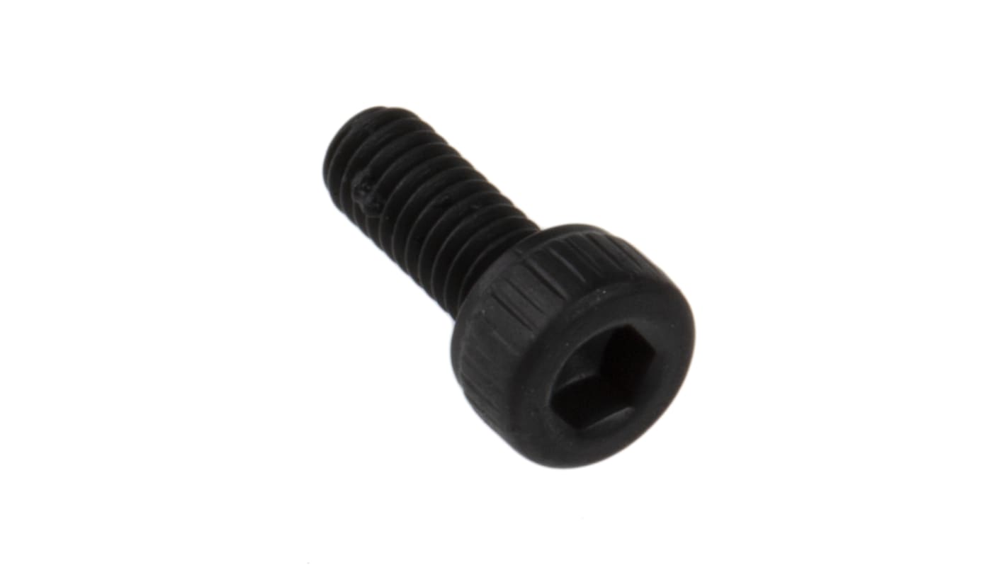 RS PRO M2.5 x 6mm Hex Socket Cap Screw Black, Self-Colour Steel