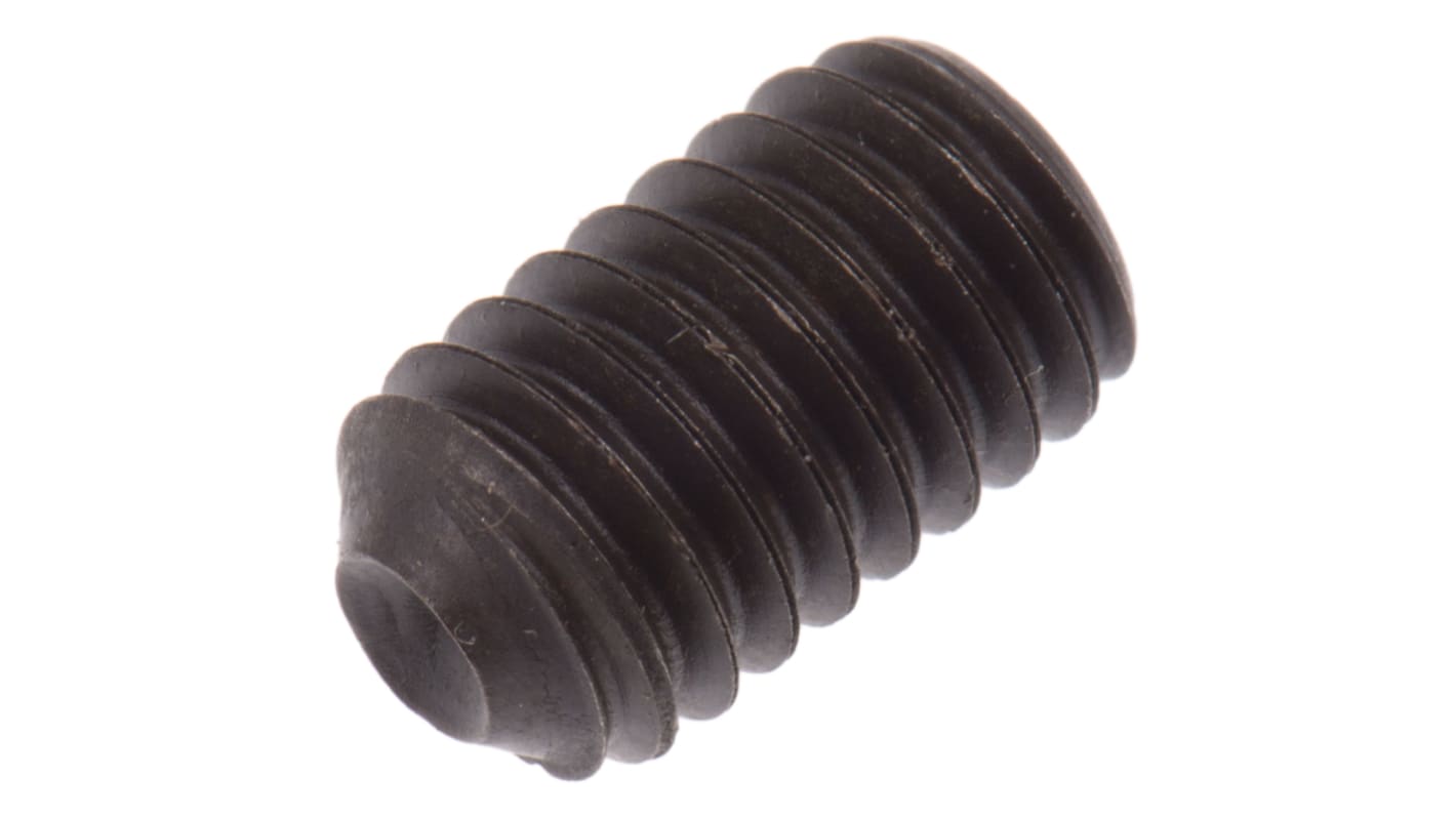 Black, Self-Colour Steel Hex Socket Set M6 x 10mm Grub Screw