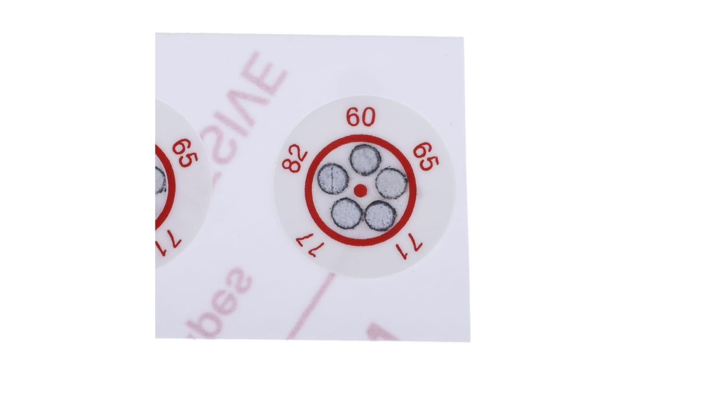 Étiquette thermosensible RS PRO 60°C à 82°C 5 niveaux