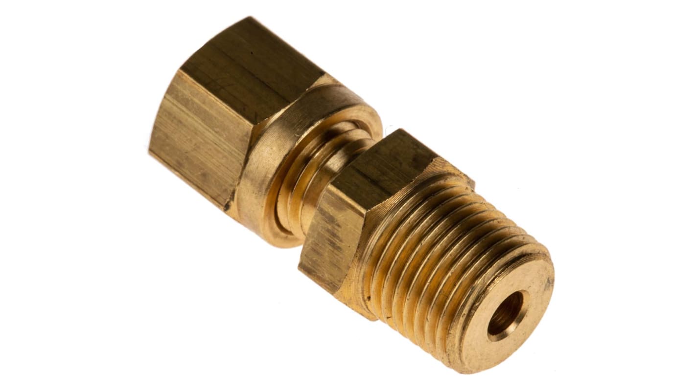 RS PRO Thermocouple Compression Fitting for Use with Thermocouple, 1/8 BSPT, 1.5mm Probe, RoHS Compliant Standard