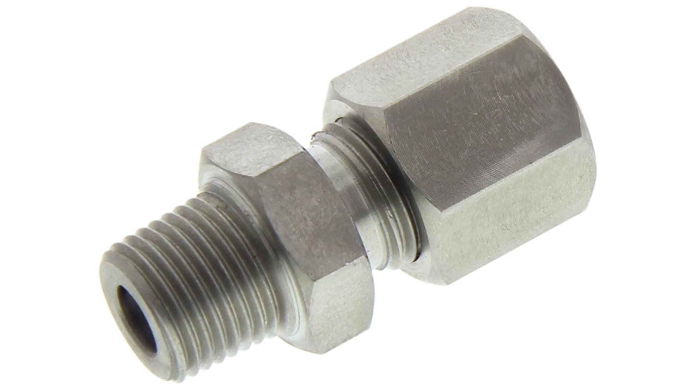 RS PRO, 1/8 BSPT Compression Fitting for Use with Thermocouple or PRT Probe, 4.5mm Probe, RoHS Compliant Standard