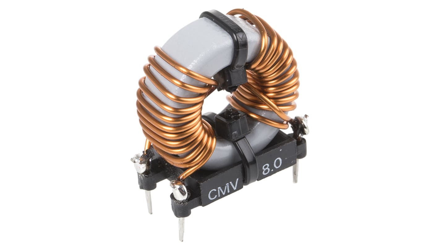 Roxburgh EMC Közös módú fojtás 740 μH Ferrit, Max SRF: 440Hz, Idc: 8A, Rdc: 9.6mΩ, max.: 250 V AC, CMV sorozat