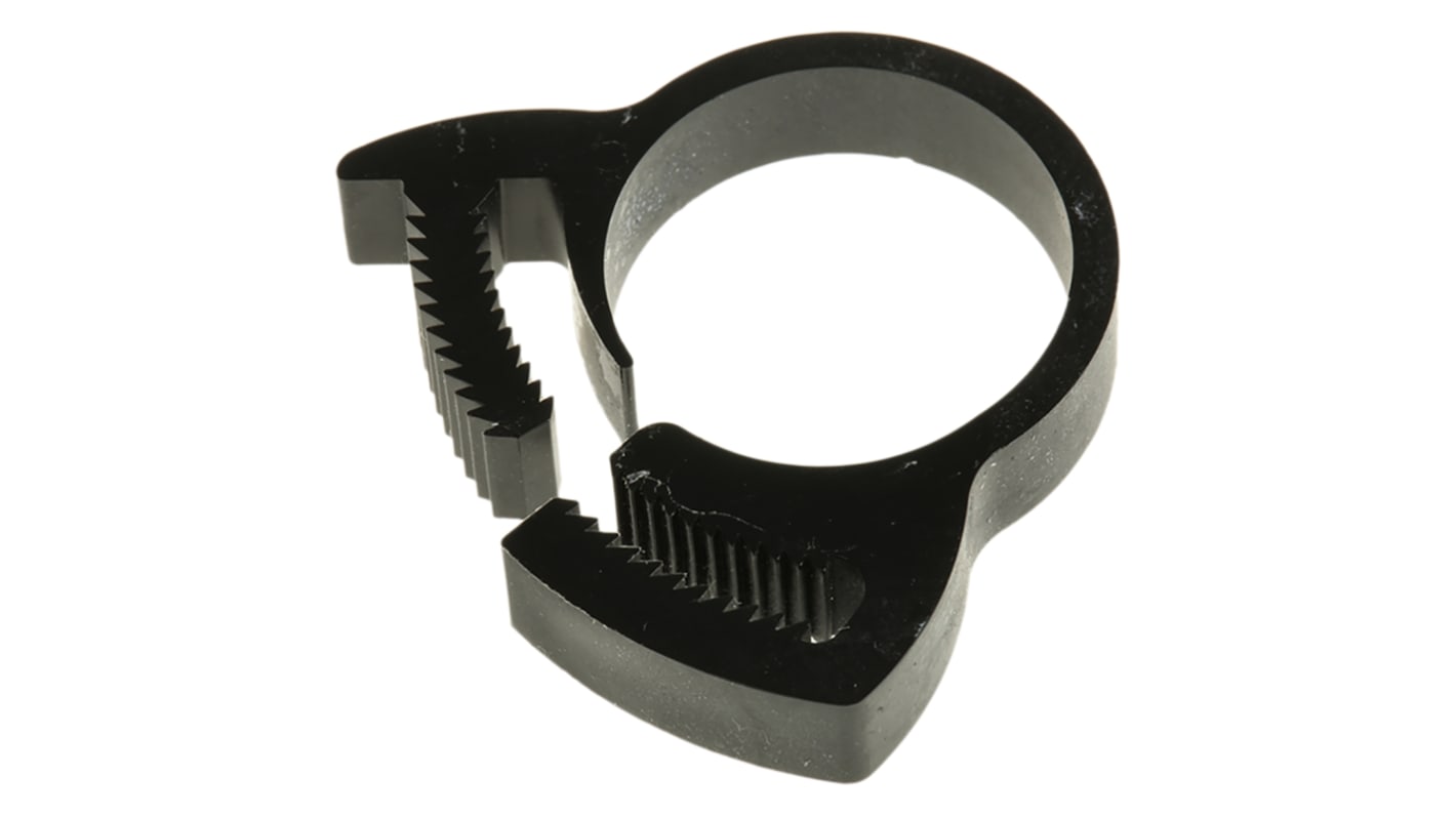 RS PRO Nylon Snap Grip Hose Clamp, 6.9mm Band Width, 16.9 → 19.9mm ID RS