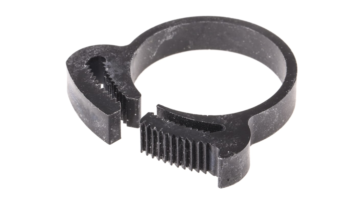 RS PRO Nylon Snap Grip Hose Clamp, 7.1mm Band Width, 24.5 → 28.4mm ID RS
