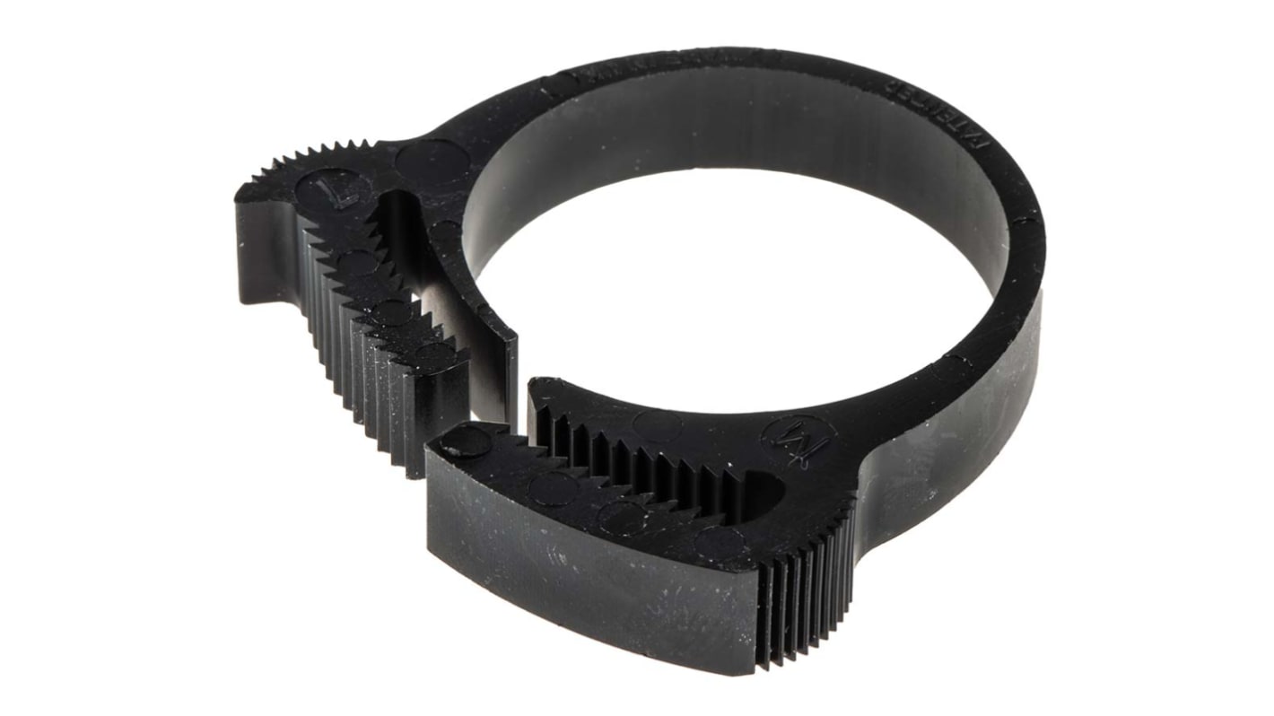 RS PRO Nylon Snap Grip Hose Clamp, 7.4mm Band Width, 26.5 → 30.4mm ID