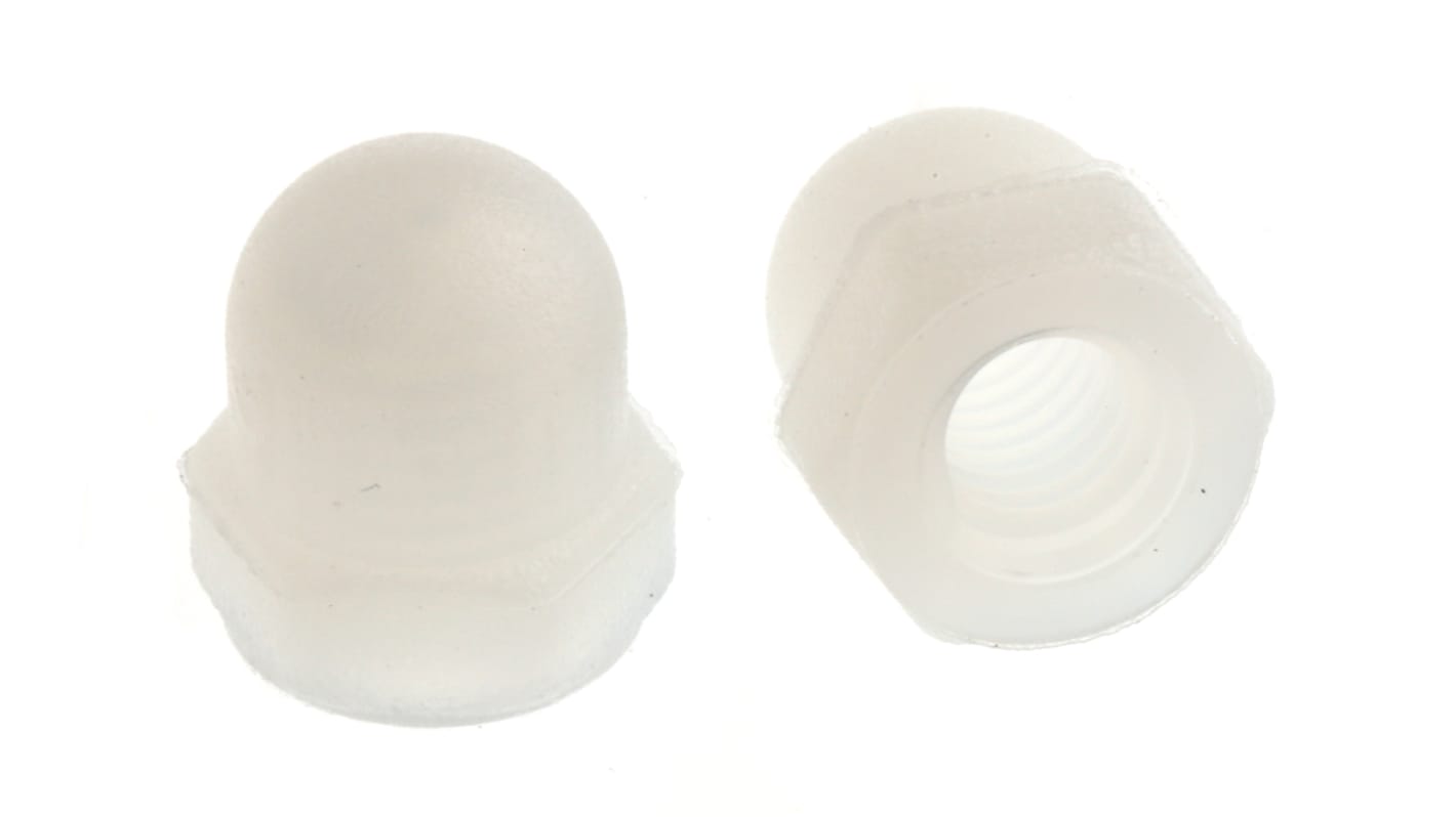 RS PRO, Plain Nylon Dome Nut, M3